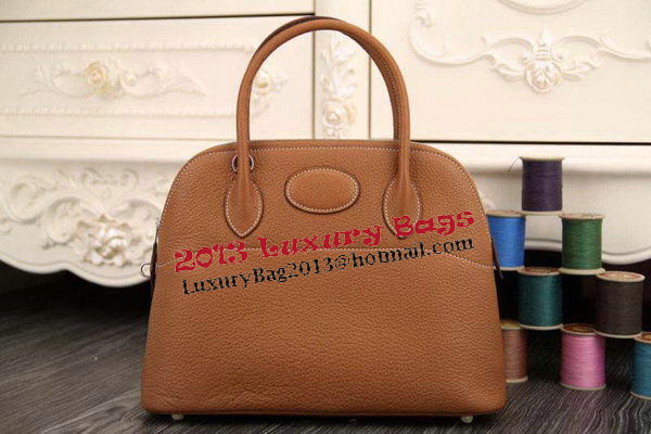 Hermes Bolide 31CM Original Leather Tote Bag Wheat
