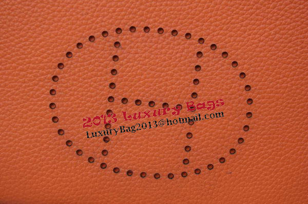 Hermes Briefcase Original Grainy Leather H8813T Orange