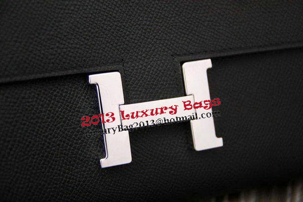 Hermes Constance Long Wallets Original Leather HA909 Black