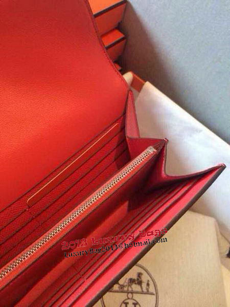 Hermes Constance Long Wallets Original Leather HA909 Light Red
