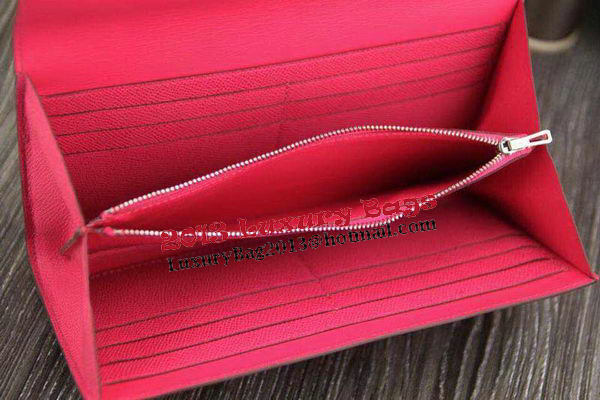 Hermes Constance Long Wallets Original Leather HA909 Rose