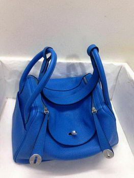 Hermes Lindy 30CM Original Leather Shoulder Bag HLD30 Blue