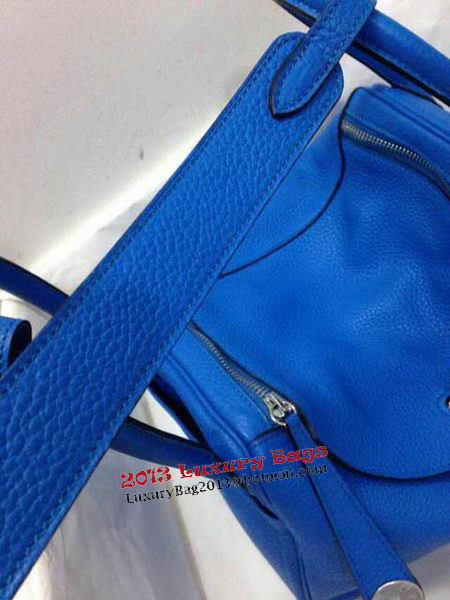 Hermes Lindy 30CM Original Leather Shoulder Bag HLD30 Blue