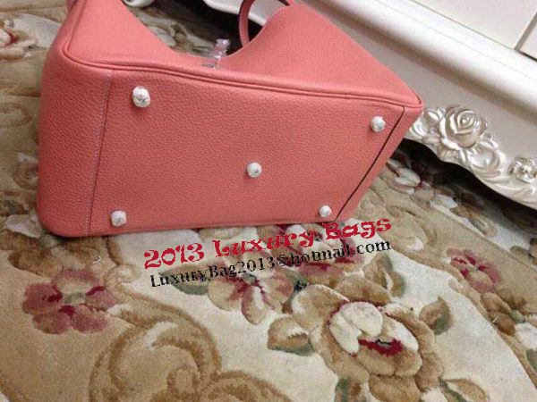 Hermes Lindy 30CM Original Leather Shoulder Bag HLD30 Pink