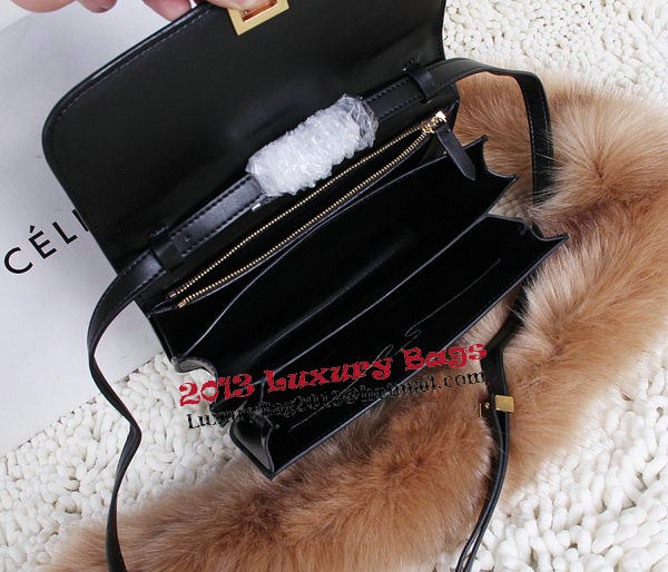 Celine Classic Box Small Flap Bag Calfskin C88007T Black