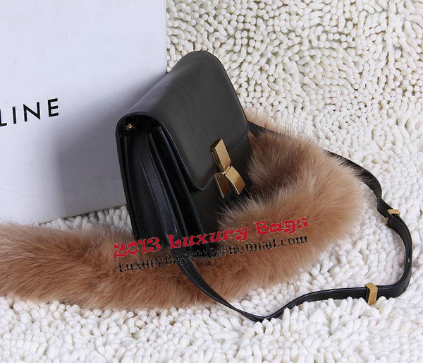 Celine Classic Box Small Flap Bag Calfskin C88007T Black