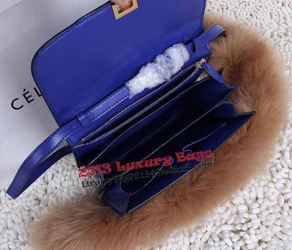 Celine Classic Box Small Flap Bag Calfskin C88007T Blue