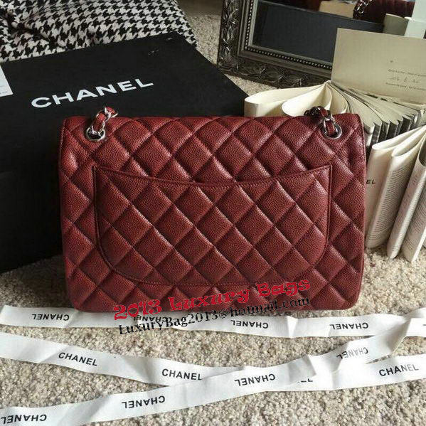 Chanel Classic Flap Bags Original Caviar Leather A1113 Burgundy