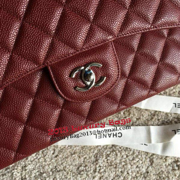 Chanel Classic Flap Bags Original Caviar Leather A1113 Burgundy