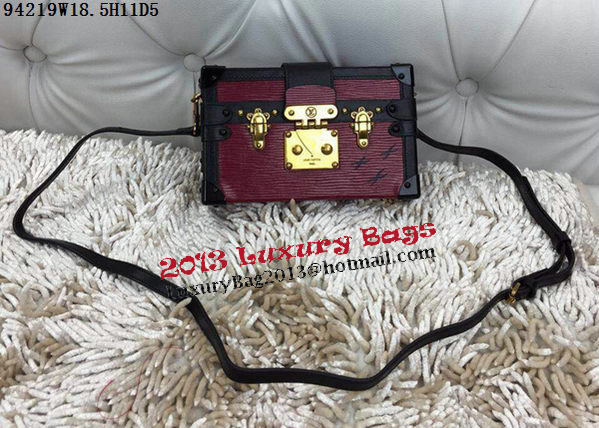 Louis Vuitton Petite Malle Epi Leather Bag M94219 Burgundy