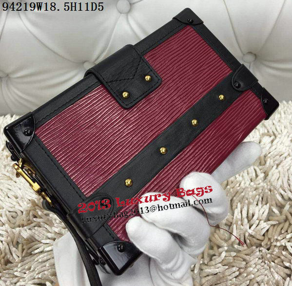 Louis Vuitton Petite Malle Epi Leather Bag M94219 Burgundy