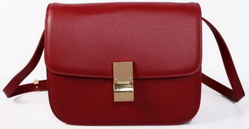 Celine Classic Box Small Flap Bag Smooth Leather C88007C Burgundy