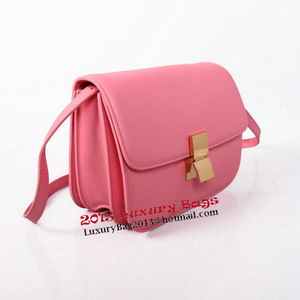 Celine Classic Box Small Flap Bag Smooth Leather C88007C Pink