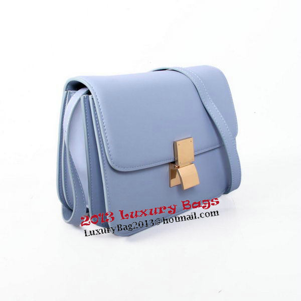 Celine Classic Box Small Flap Bag Smooth Leather C88007C SkyBlue