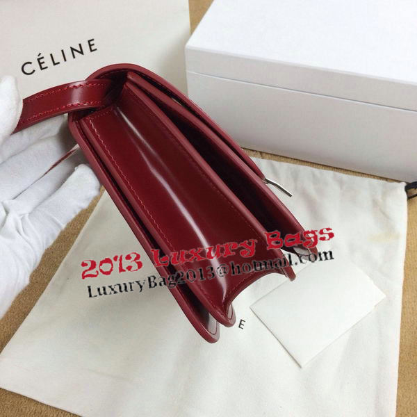 Celine Classic Box Small Flap Bag Smooth Leather C11042 Dark Red
