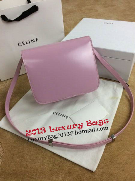 Celine Classic Box Small Flap Bag Smooth Leather C11042 Light Pink
