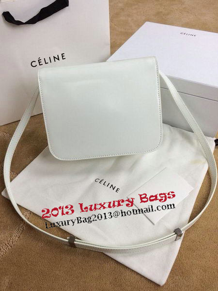 Celine Classic Box Small Flap Bag Smooth Leather C11042 OffWhite