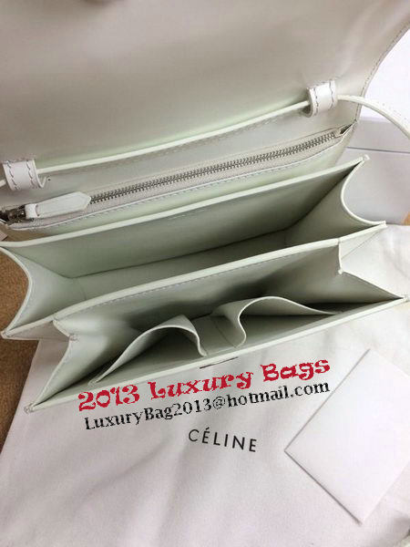 Celine Classic Box Small Flap Bag Smooth Leather C11042 OffWhite