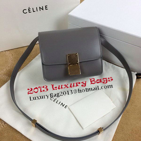 Celine Classic Box mini Flap Bag Smooth Leather C11041T Grey