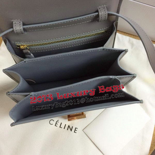 Celine Classic Box mini Flap Bag Smooth Leather C11041T Grey