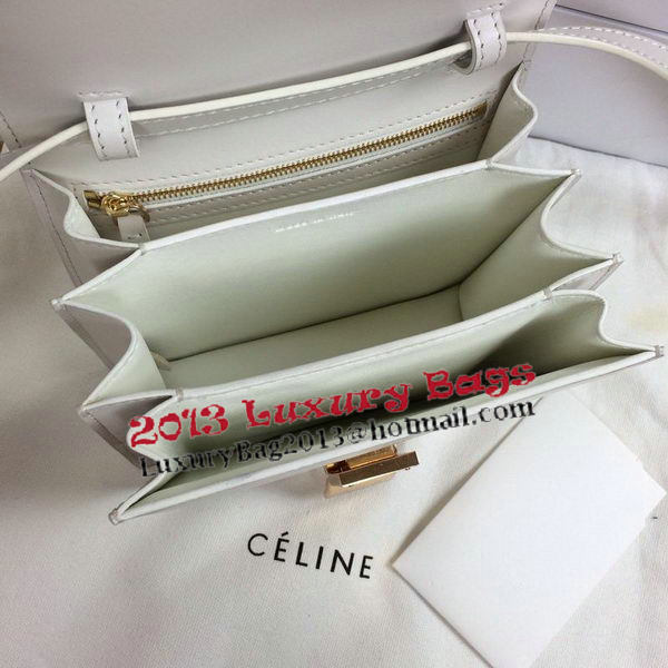Celine Classic Box mini Flap Bag Smooth Leather C11041T White