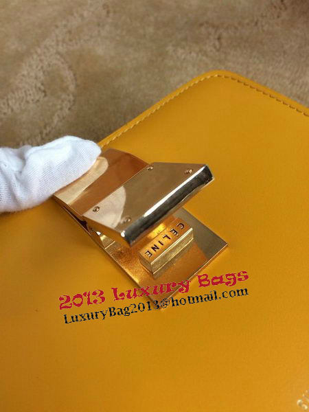 Celine Classic Box mini Flap Bag Smooth Leather C11041T Yellow