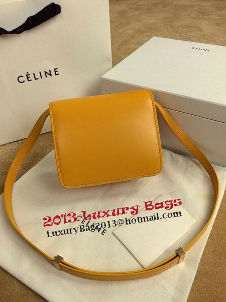 Celine Classic Box mini Flap Bag Smooth Leather C11041T Yellow