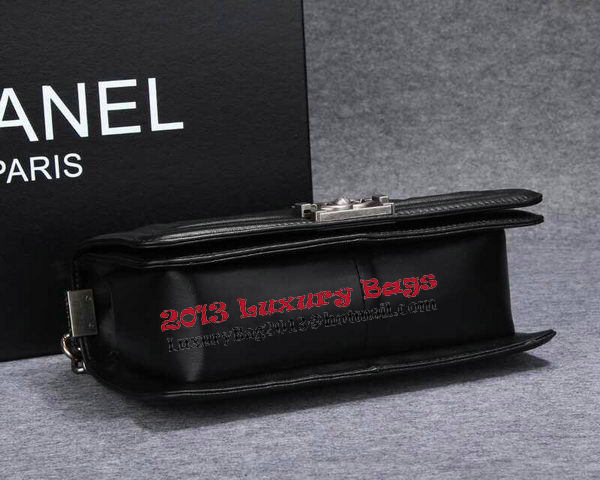 Boy Chanel Flap Shoulder Bag Herringbone Stitching CHA6817 Black