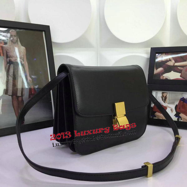 Celine Classic Box Flap Bag Calfskin Leather C88008 Black
