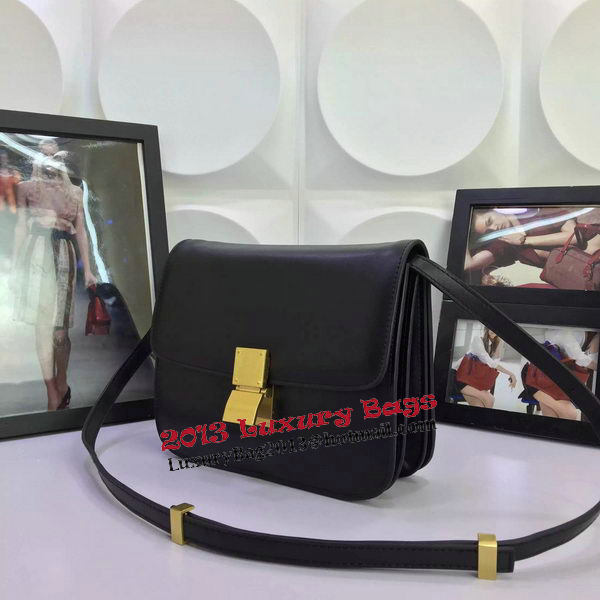 Celine Classic Box Flap Bag Calfskin Leather C88008 Black