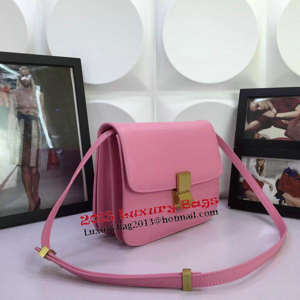 Celine Classic Box Flap Bag Calfskin Leather C88008 Pink