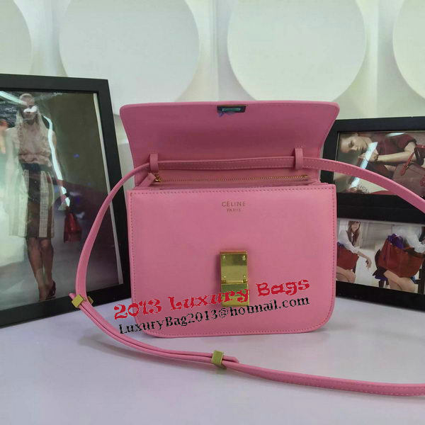 Celine Classic Box Flap Bag Calfskin Leather C88008 Pink
