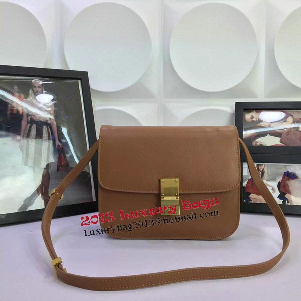 Celine Classic Box Flap Bag Calfskin Leather C88008 Wheat