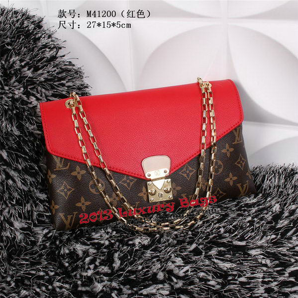 Louis Vuitton Monogram Canvas Pallas Chain Aurore Bag M41200 Red Louis Vuitton Monogram Canvas Pallas Chain Aurore Bag M41200 Red