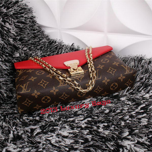 Louis Vuitton Monogram Canvas Pallas Chain Aurore Bag M41200 Red Louis Vuitton Monogram Canvas Pallas Chain Aurore Bag M41200 Red
