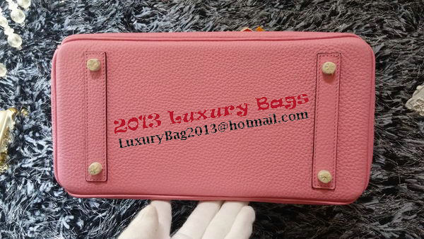Hermes Birkin 30CM Tote Bags Litchi Leather H30LI Cherry