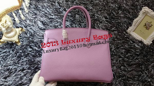 Hermes Birkin 30CM Tote Bags Litchi Leather H30LI Lavender