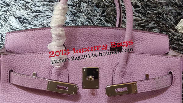 Hermes Birkin 30CM Tote Bags Litchi Leather H30LI Lavender