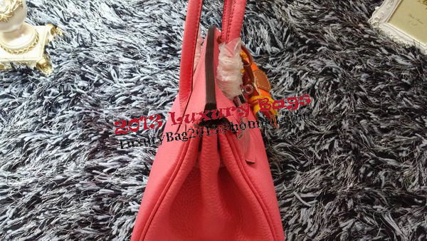 Hermes Birkin 30CM Tote Bags Litchi Leather H30LI Pink