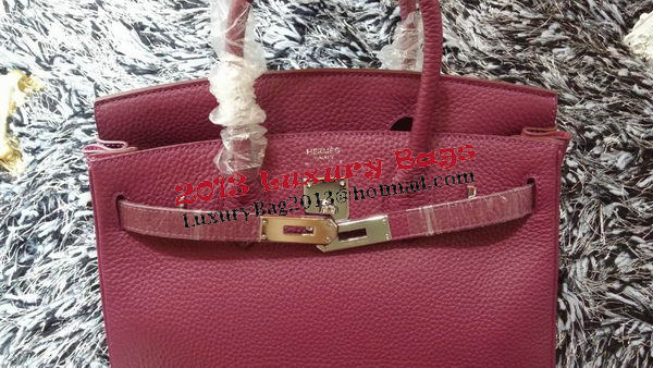 Hermes Birkin 30CM Tote Bags Litchi Leather H30LI Purple