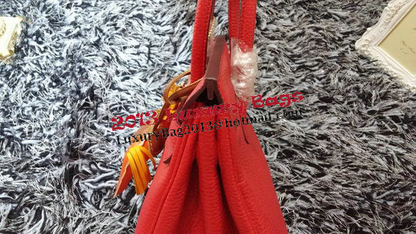 Hermes Birkin 30CM Tote Bags Litchi Leather H30LI Red
