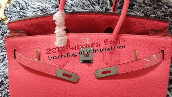 Hermes Birkin 35CM Tote Bag Litchi Leather HB35GL Cherry