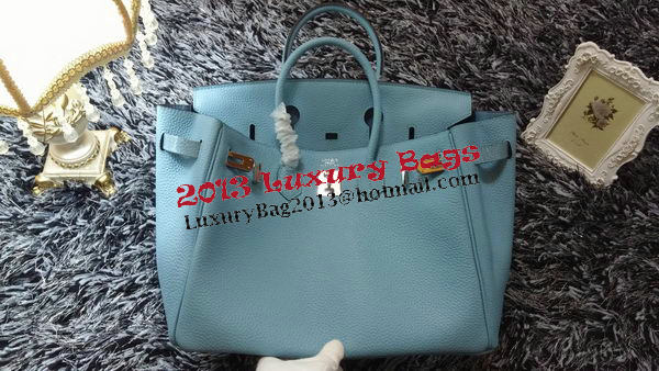 Hermes Birkin 35CM Tote Bag Litchi Leather HB35GL Light Blue