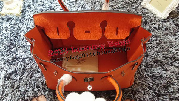 Hermes Birkin 35CM Tote Bag Litchi Leather HB35GL Orange