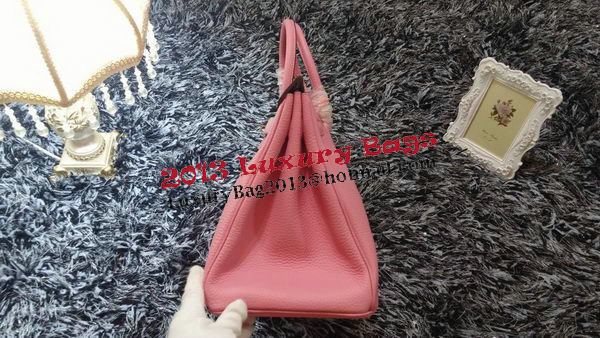 Hermes Birkin 35CM Tote Bag Litchi Leather HB35GL Pink