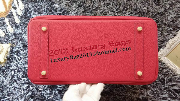 Hermes Birkin 35CM Tote Bag Litchi Leather HB35GL Rose
