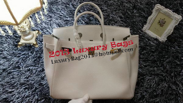 Hermes Birkin 35CM Tote Bag Litchi Leather HB35GL White