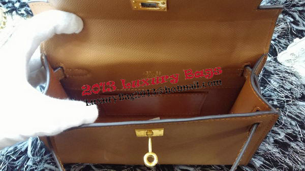 Hermes MINI Kelly 22cm Tote Bag Calf Leather K011 Wheat