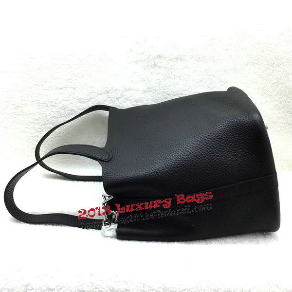 Hermes Picotin Lock 22cm Bags Litchi Leather HPL1048 Black