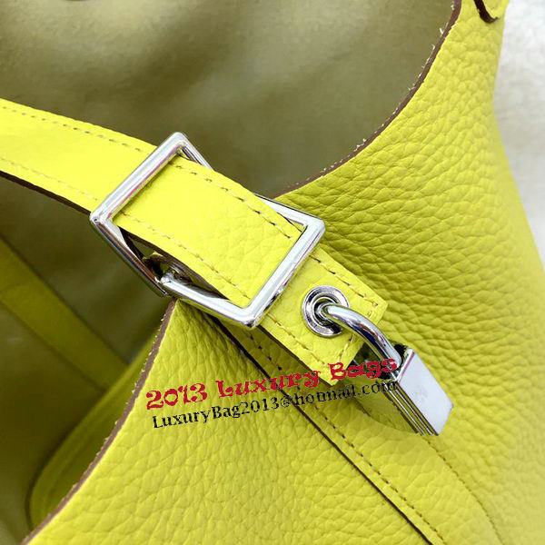 Hermes Picotin Lock 22cm Bags Litchi Leather HPL1048 Lemon